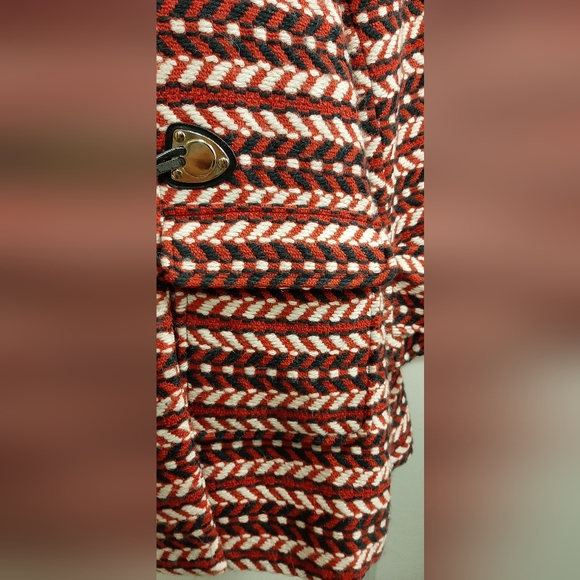 Women's 4 100% Wool Blazer Jacket Toggle Snap Front Closure Pockets Lined - Picture 5 of 10